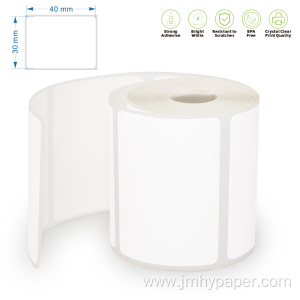 Direct thermal label roll for portable printer use